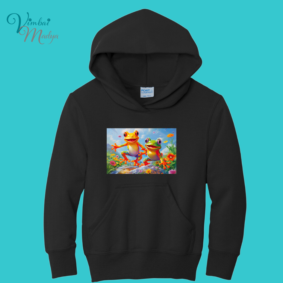 Youth Frog Mushroom Psychedelic  Kawaii Frog Sweater Hoodie :  frog and toad couples Gift  for Book lovers .Best Friend .  Fall Winter Essential