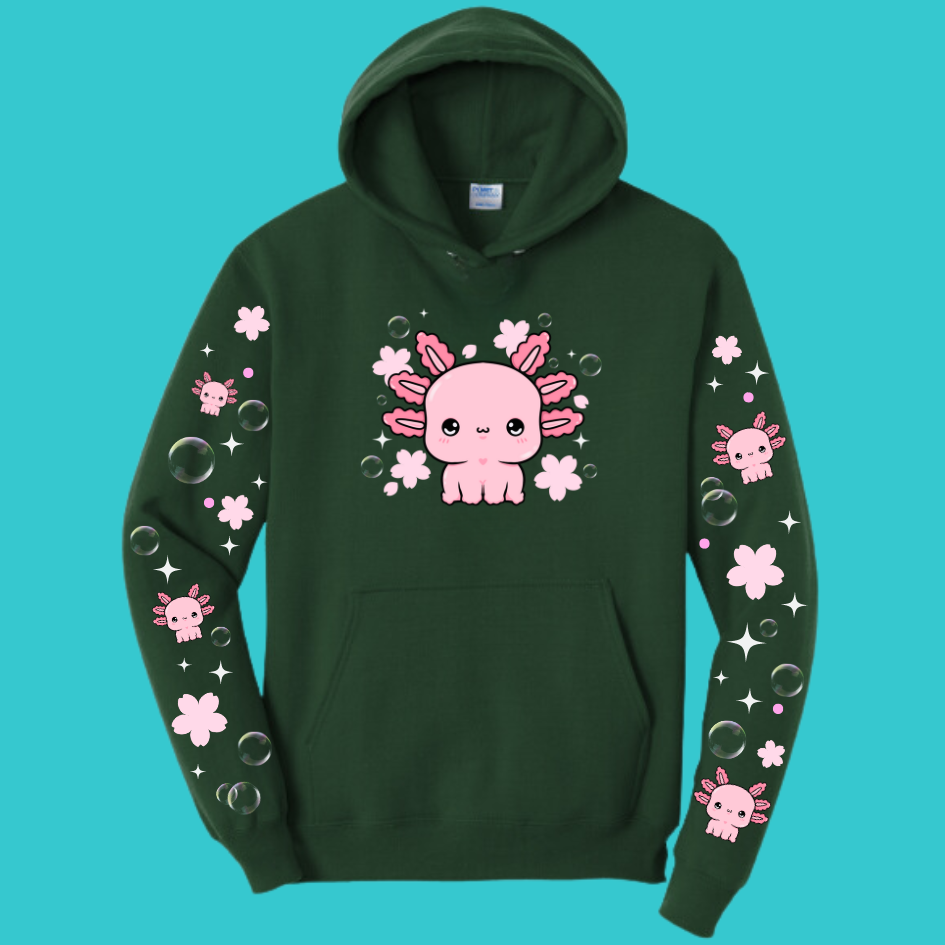 Axolotl Sweatshirt Unisex Clothing Kawaii Hoodie : Ocean, fish, beach  and Best Friend Gift . Fall Winter Essential . Gift for her