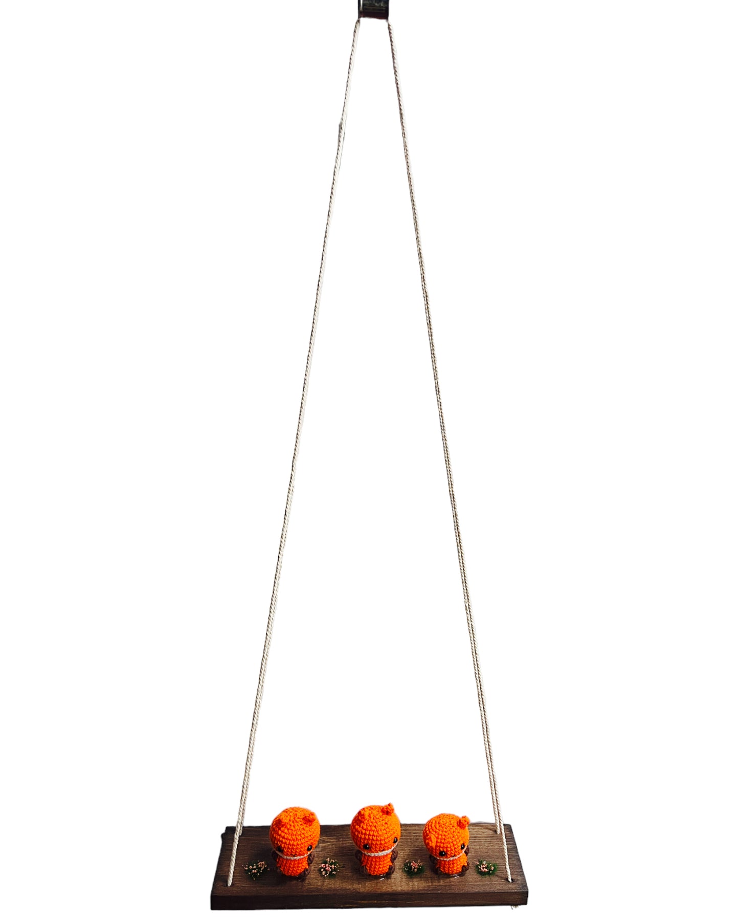 Foxes on a swing  Hanging Wall Shelf