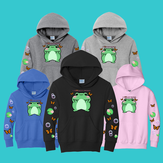 Youth Frog and Toad Sweatshirt Unisex Clothing Kawaii Hoodie : Frog Lover and Best Friend Gift . Fall Winter Essential. Mothers Day Gift for her