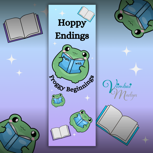 Kawaii Frogs Cute Bookmarks for Book Lovers - Ideal for Readers, Reading Clubs and Bible Study . Granddaughter Back to School gift . Read the Banned