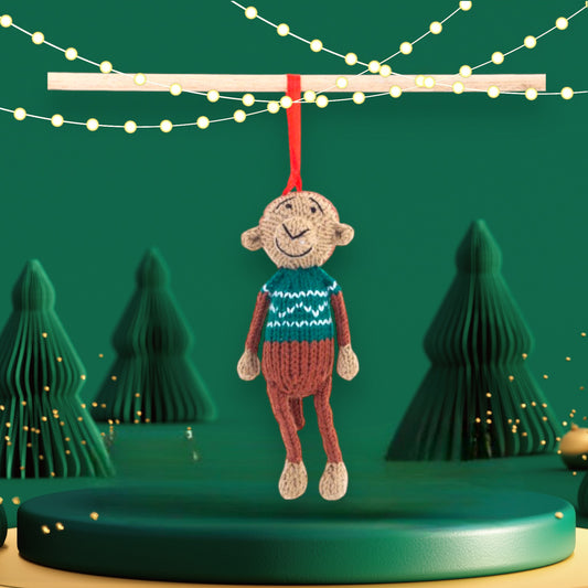 Gogo Christmas Ornament: Monkey (Shoko) Ornament-Green