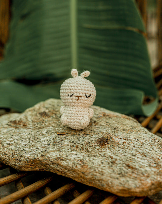 Bunny Crochet Miniature Doll . Perfect Sensory Fidget Toy . Car and Office Desk Decor . Pocket Hug, Cute DIY Baby Mobile and Stocking Stuffer