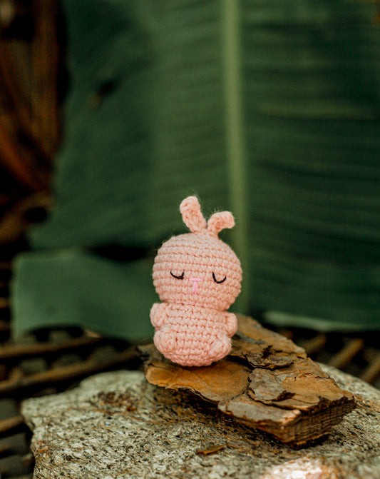 Bunny Crochet Miniature Doll . Perfect Sensory Fidget Toy . Car and Office Desk Decor . Pocket Hug, Cute DIY Baby Mobile and Stocking Stuffer