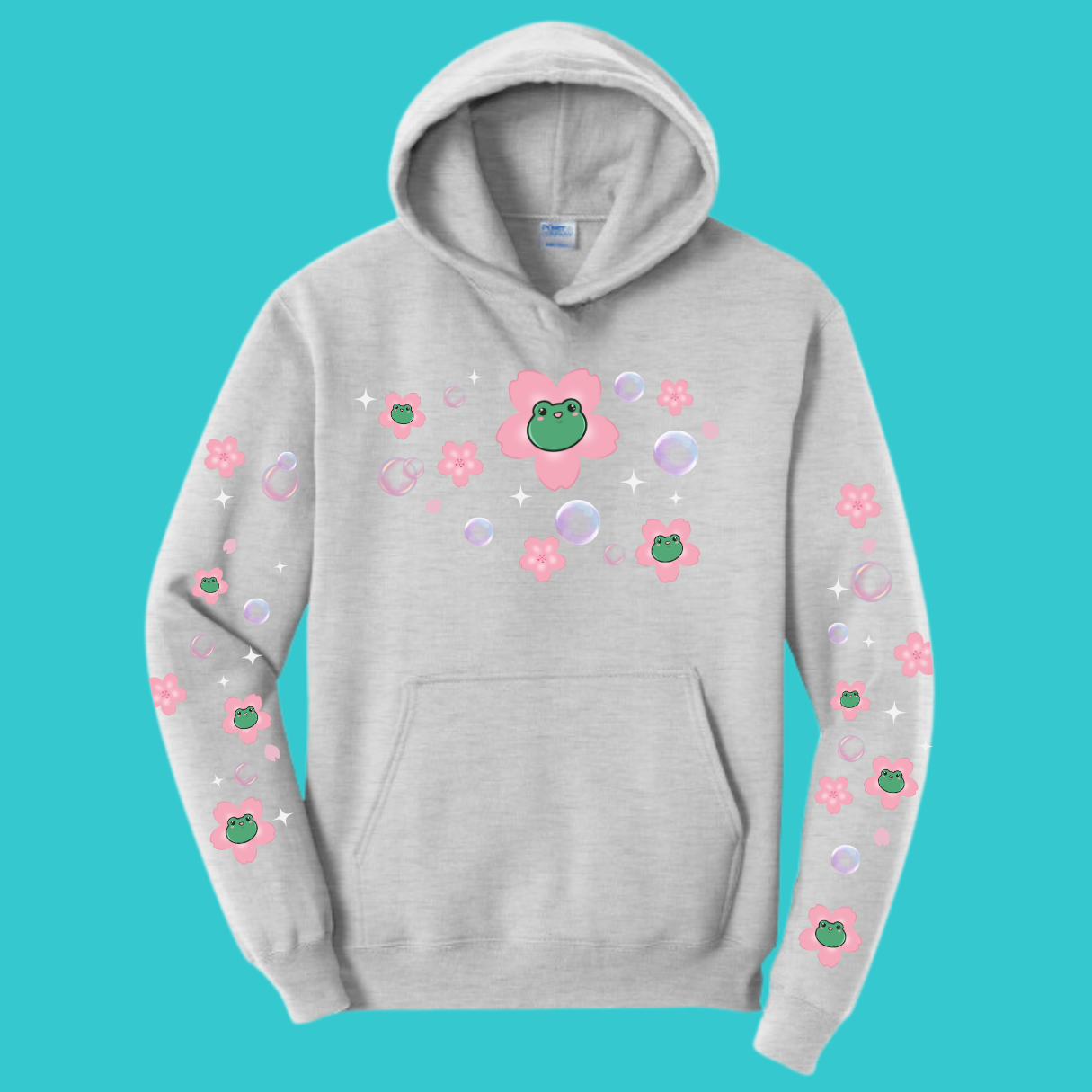 Sakura  Kawaii Frog Sweater Hoodie : Perfect Mother's Day Gift & Fall Winter Essential  .  Trendy, Blossom Style for Your Best Friend