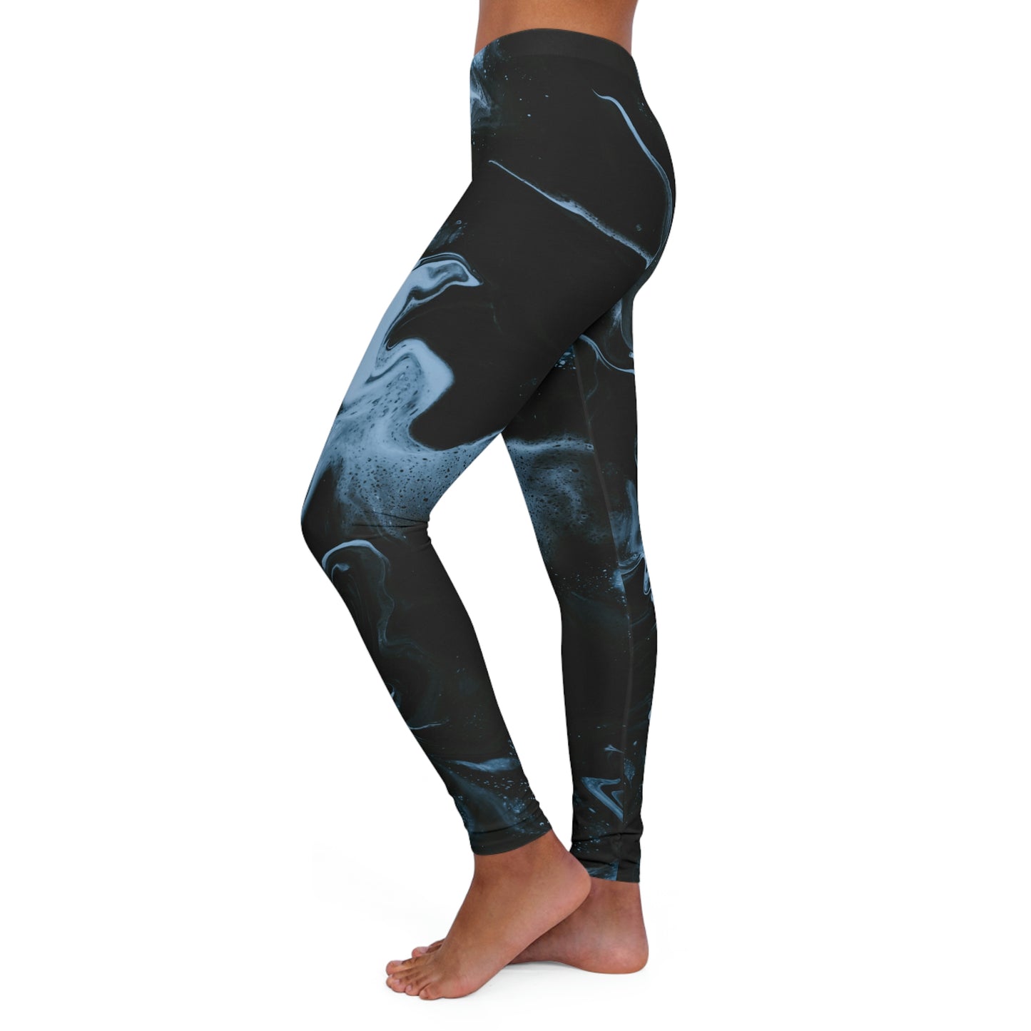 Abstract  Ocean Marble Women Leggings, One of a Kind Workout Activewear for Wife Fitness, Best Friend, mom and me tights Christmas Gift