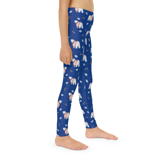 Bear Youth Leggings,  One of a Kind Gift - Unique Workout Activewear tights for  kids Fitness , Daughter, Niece  Christmas Gift