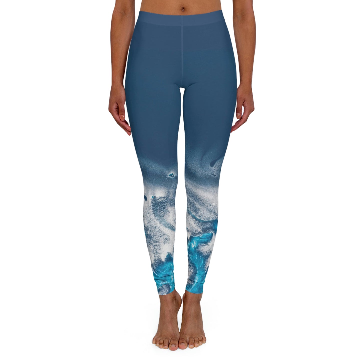 Beach, Ocean, Coastal Women Leggings, One of a Kind Workout Activewear tights for Wife Fitness, Best Friend, mom and me  Christmas Gift