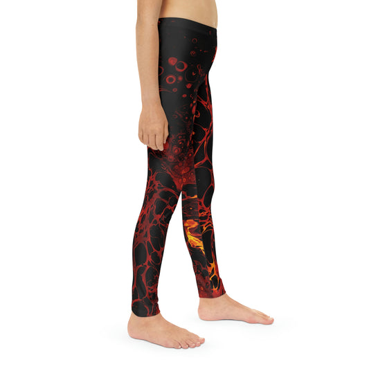 Lava Cute Summer Youth Leggings, One of a Kind Gift - Workout Activewear tights for kids, Granddaughter, Niece  Christmas Gift