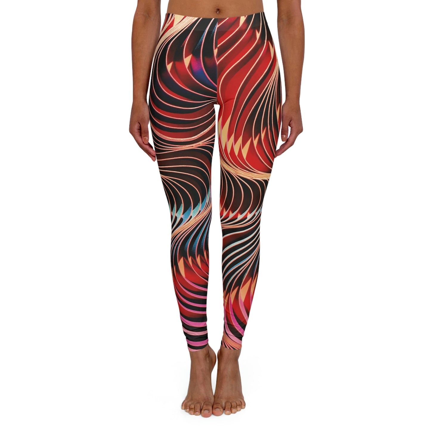Abstract Women Leggings One of a Kind Workout Activewear for Wife Fitness, Best Friend, mom and me tights Christmas Gift