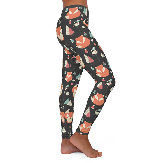 Fox Safari Animal Kingdom  Women Leggings . One of a Kind Workout Activewear tights for Mothers Day, Girlfriend, Gift for Her