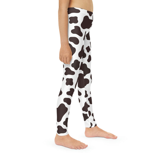 Cow Youth Leggings,  One of a Kind Gift - Unique Workout Activewear tights for  kids Fitness , Daughter, Niece  Christmas Gift