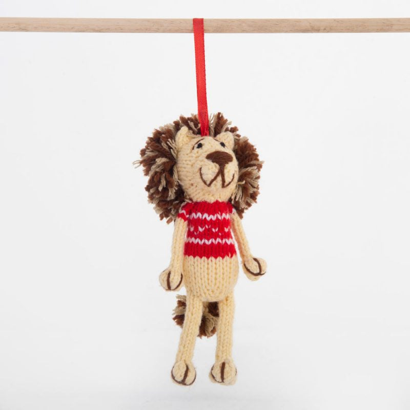 Gogo Christmas ornament: Lion (Shumba) Red Ornament