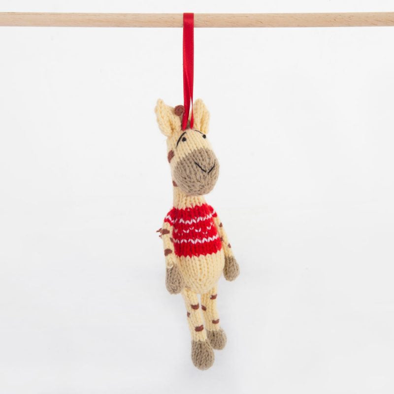 Gogo Christmas ornaments : Red Giraffe (Twiza)