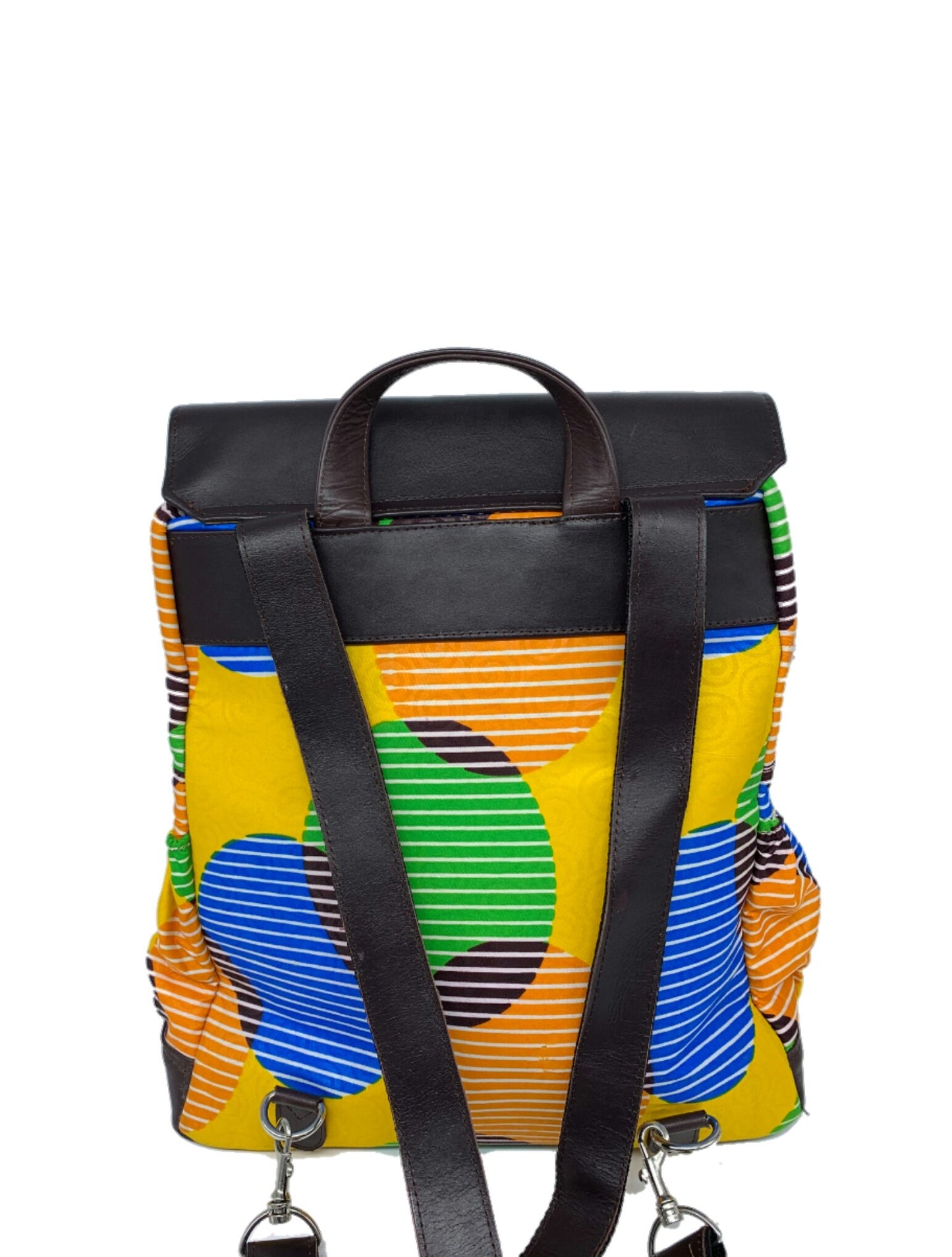 Convertible Backpack  with Ankara African Fabric - Weekender Bag for Women . Boho Tote or Cross Body Bag for Mothers Day, Granddaughter Gift