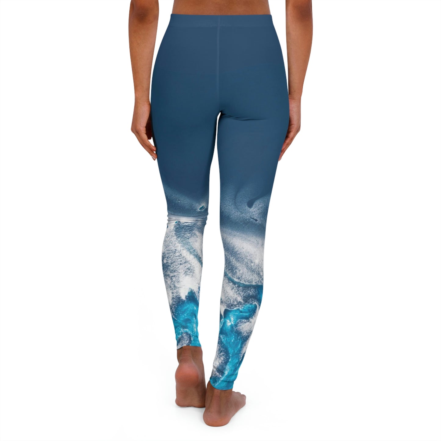 Beach, Ocean, Coastal Women Leggings, One of a Kind Workout Activewear tights for Wife Fitness, Best Friend, mom and me  Christmas Gift