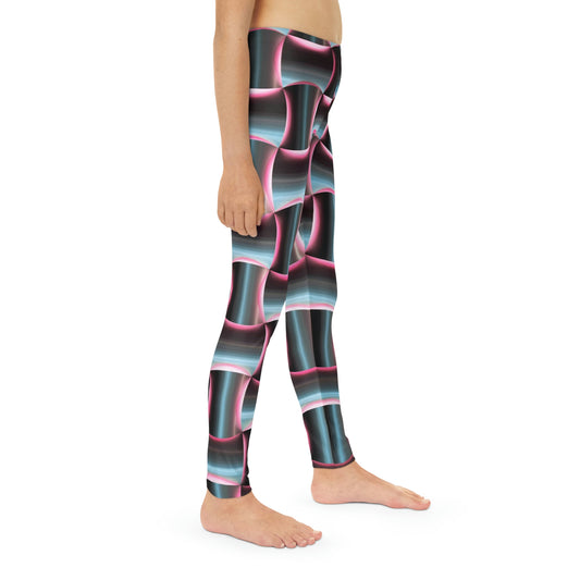 Robot Cute Summer Youth Leggings, One of a Kind Gift - Workout Activewear tights for kids, Granddaughter, Niece Christmas Gift