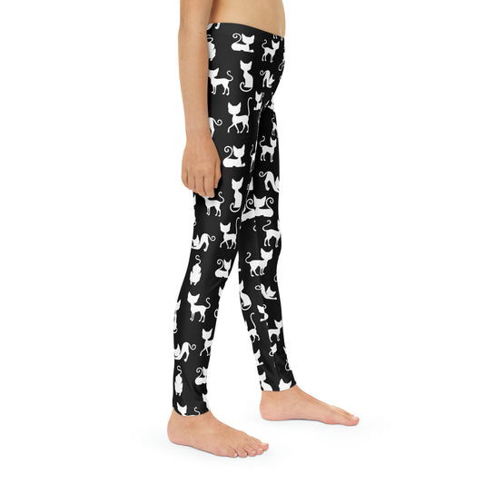 Cat Youth Leggings,  One of a Kind Gift - Unique Workout Activewear tights for  kids Fitness , Daughter, Niece  Christmas Gift