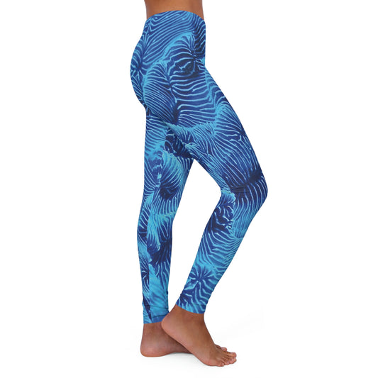 Beach Ocean Women Leggings, One of a Kind Gift - Unique Workout Activewear tights for Wife fitness, Mother, Girlfriend Christmas Gift