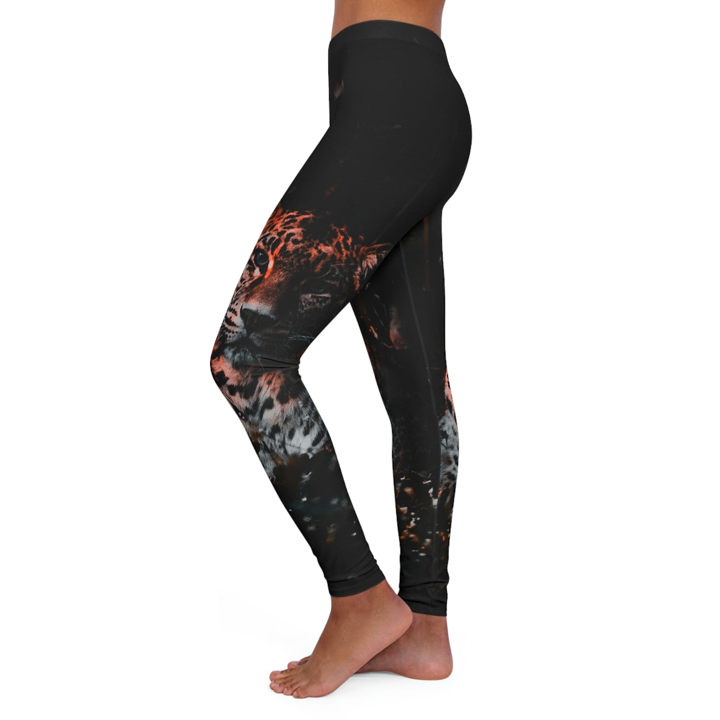 Women's Tiger Print Leggings, One of a Kind Gift - Workout Activewear  for Wife Fitness, Best Friend, mom and me tights Christmas Gift