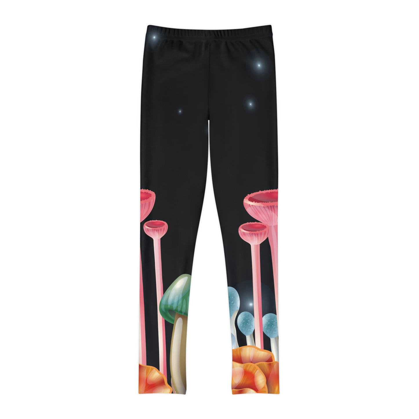 Magic Mushrooms cottagecore, Psychedelic Youth Leggings, One of a Kind - Kids Unique Workout Activewear tights, Daughter, Niece Christmas Gift