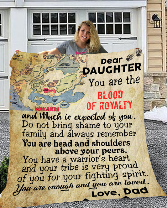 Wakanda Royalty Velveteen Plush Blanket (Daughter from Dad)