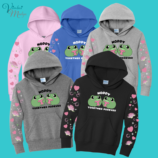 Youth Frog Sweatshirt Unisex Clothing Kawaii  Hoodie : Valentine Couples and Girlfriend Gift . Fall Winter Essential