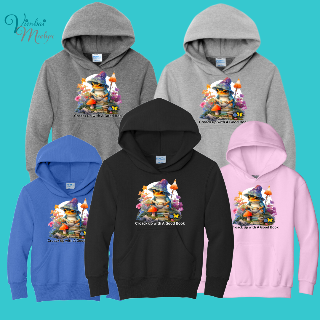 Croak up to a good book| Youth Hoodie