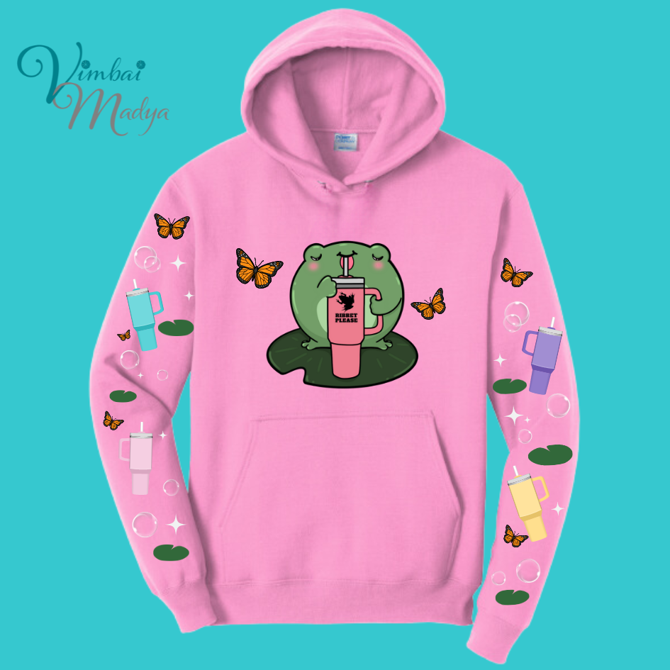 Unisex Kawaii Frog  Sweater Hoodie  : Perfect Mother's Day Gift & Fall Winter Essential  .  Trendy, Unisex Style for Your Best Friend's Wardrobe