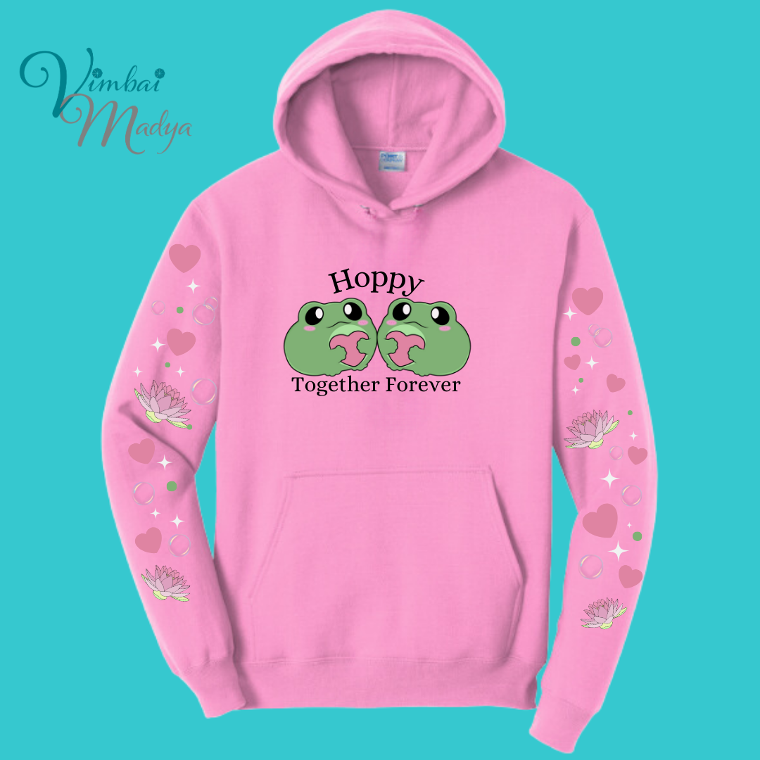 Frog Sweatshirt Unisex Clothing Kawaii Hoodie :  Best Friend Gift . Fall Winter Essential . Frog and Toad Couple . Mothers Day Gift for her