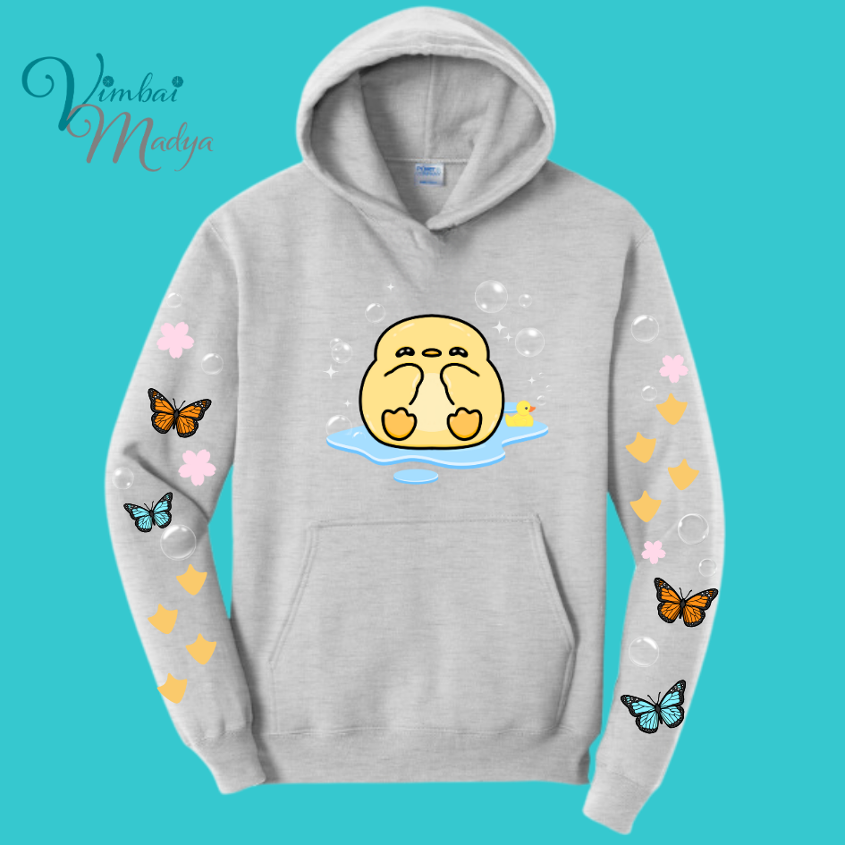 Yellow Duck Sweatshirt Unisex Clothing Kawaii Hoodie : Ocean, fish, beach  and Best Friend Gift . Fall Winter Essential . Gift for her