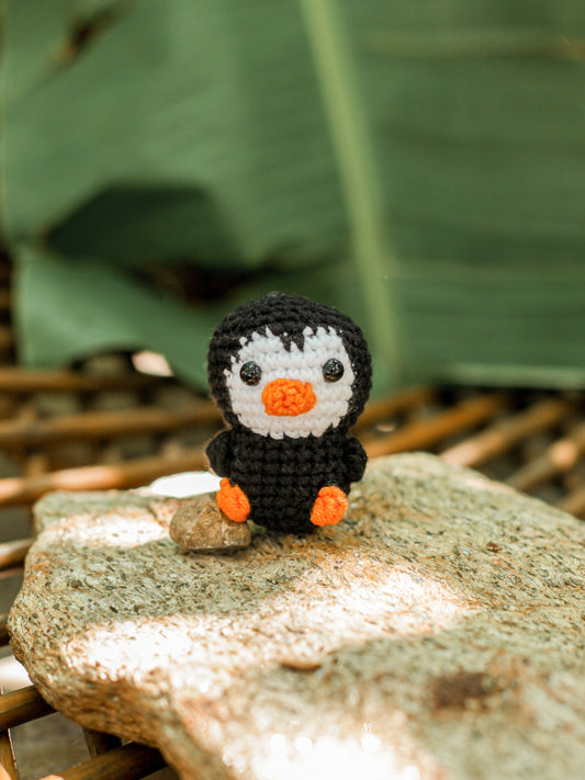 Penguin Christmas Crochet ornament  Amigurumi . Cute Desk Decor Toy, Baby's First Nativity, Stocking Stuffer, Unique Festive Decor