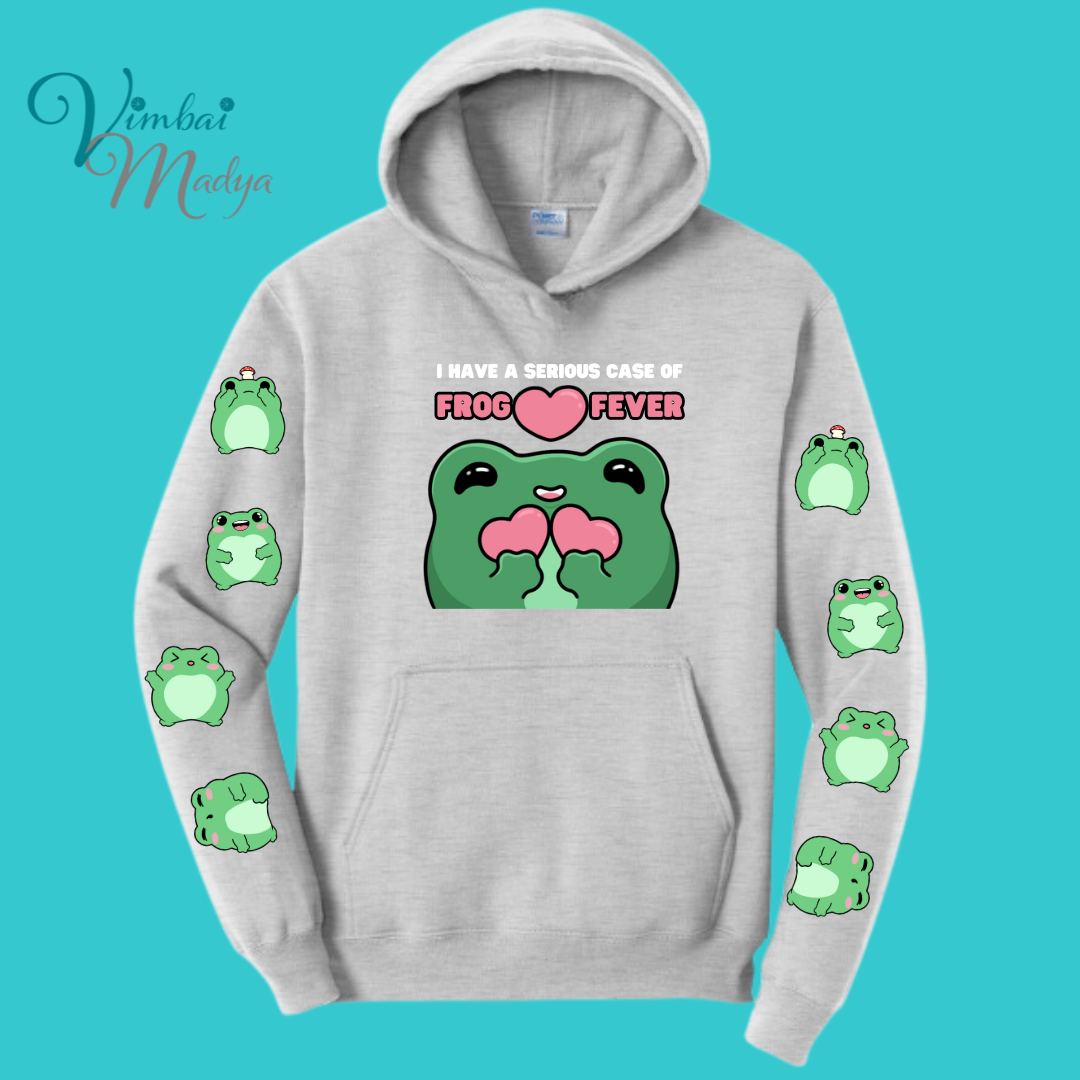 Frog Sweatshirt Unisex Clothing Kawaii Hoodie :  Best Friend Gift . Fall Winter Essential . Frog and Toad