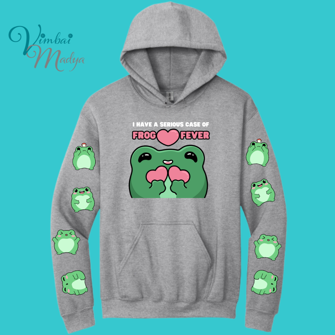 Frog Sweatshirt Unisex Clothing Kawaii Hoodie :  Best Friend Gift . Fall Winter Essential . Frog and Toad