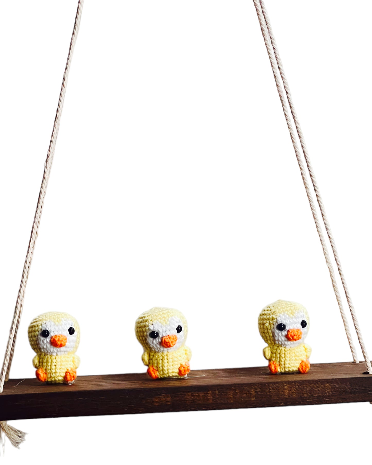 Ducks on a swing  Hanging Wall Shelf