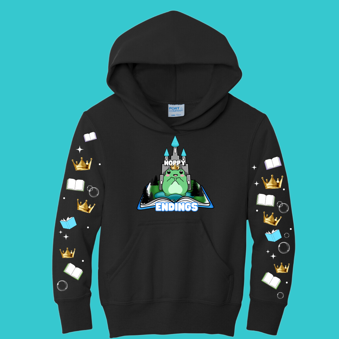 Youth Frog Castle Sweatshirt Unisex Clothing Kawaii  Hoodie : Book Lover and Best Friend Gift . Fall Winter Essential