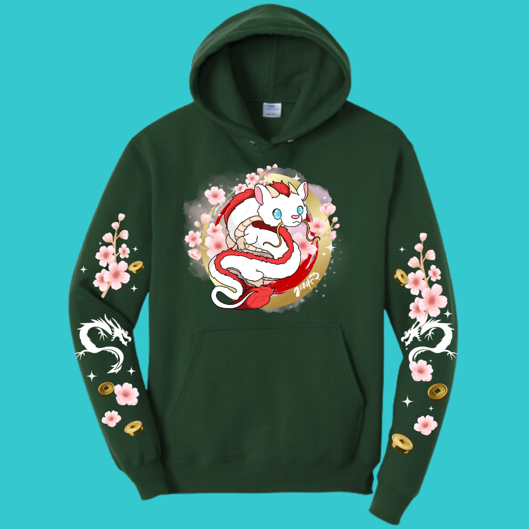 Chinese Dragon Sweatshirt Unisex Clothing Kawaii Hoodie :  Best Friend Gift . Fall Winter Essential . Year of the Dragon . Lunar New Year