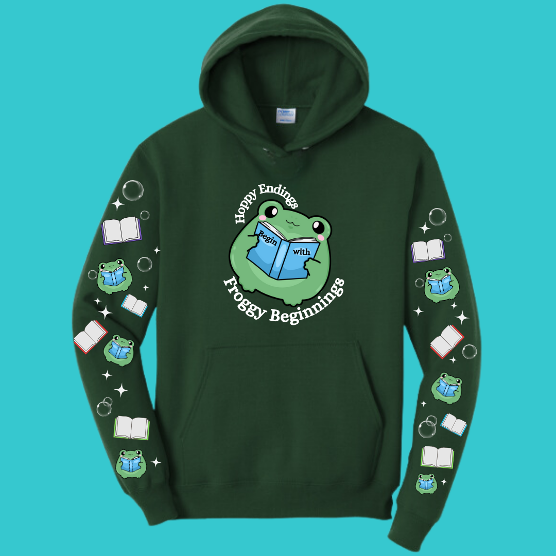 Frog Sweatshirt Unisex Clothing Kawaii Hoodie :  Best Friend Gift . Fall Winter Essential . Frog and Toad Book Lovers . Readers Gift for her