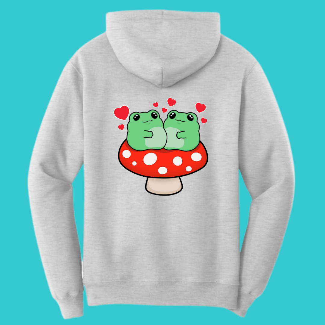 Frog Mushroom Psychedelic  Kawaii Frog Sweater Hoodie : Perfect Mother's Day Gift & Fall Winter Essential  .  Trendy, Style for Your Best Friend