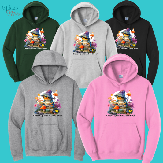 Frog Mushroom Psychedelic  Kawaii Frog Sweatshirt Hoodie :  frog and toad couples Gift  for Book lovers .Best Friend .  Fall Winter Essential