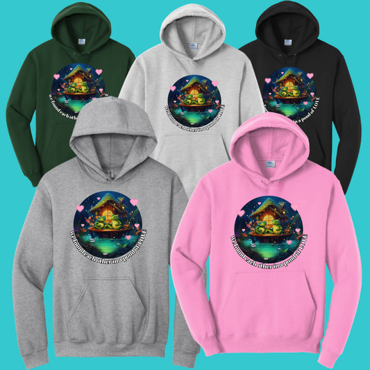 Unisex Kawaii Frog  Sweatshirt Hoodie  : Perfect Mother's Day Gift & Fall Winter Essential  .  Trendy Frog and Toad Unique Best Friend's gift
