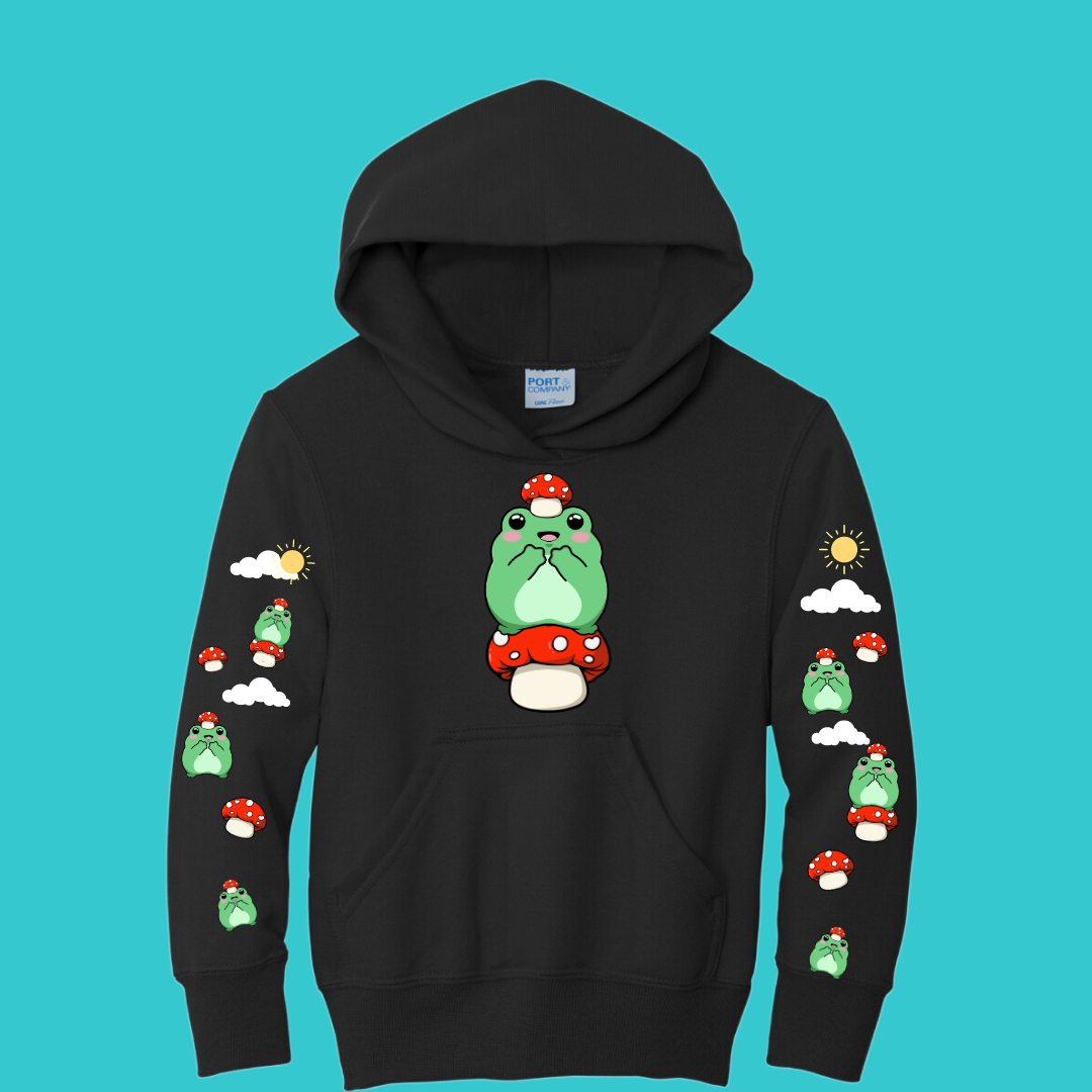 Mushroom Psychedelic Youth Sweater Hoodie  : Perfect Mother's Day Gift & Fall Winter Essential  .  Trendy, Unisex Style for Your Best Friend's Wardrobe