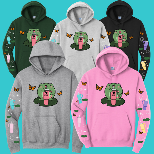 Unisex Kawaii Frog  Sweater Hoodie  : Perfect Mother's Day Gift & Fall Winter Essential  .  Trendy, Unisex Style for Your Best Friend's Wardrobe