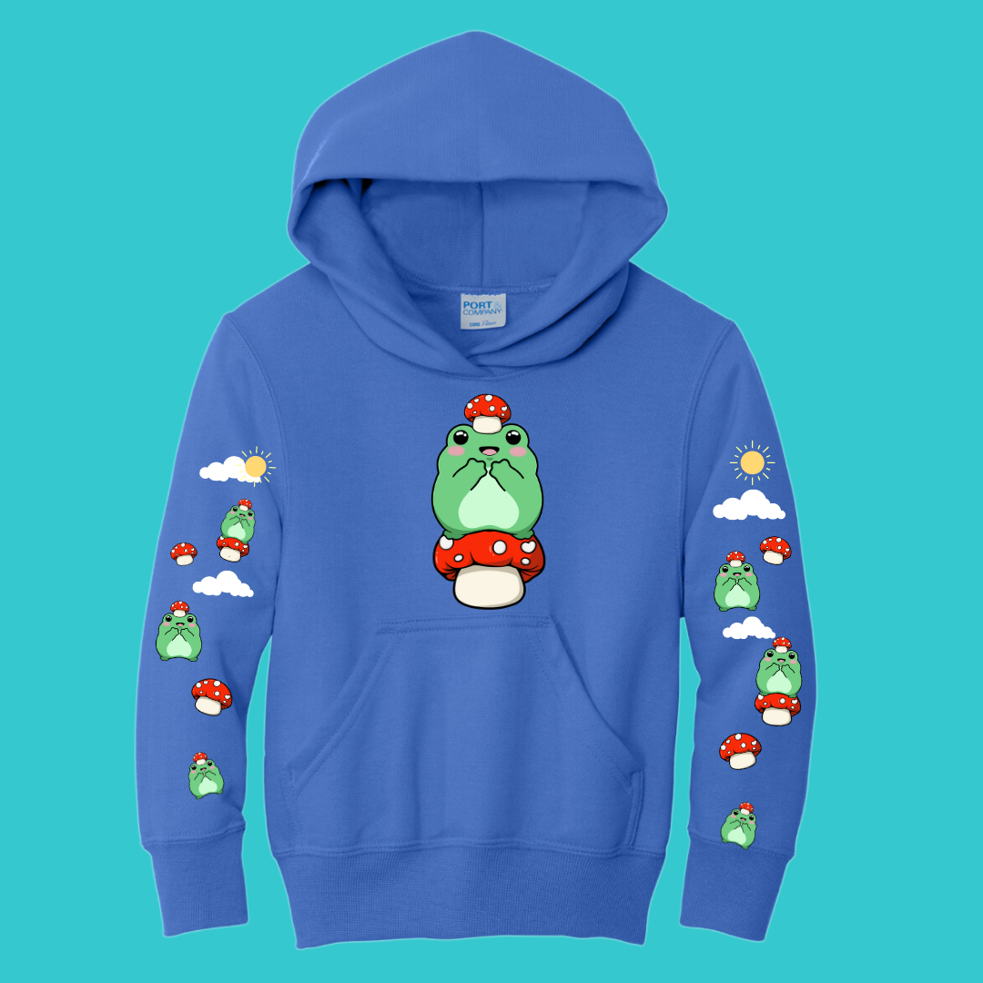 Mushroom Psychedelic Youth Sweater Hoodie  : Perfect Mother's Day Gift & Fall Winter Essential  .  Trendy, Unisex Style for Your Best Friend's Wardrobe