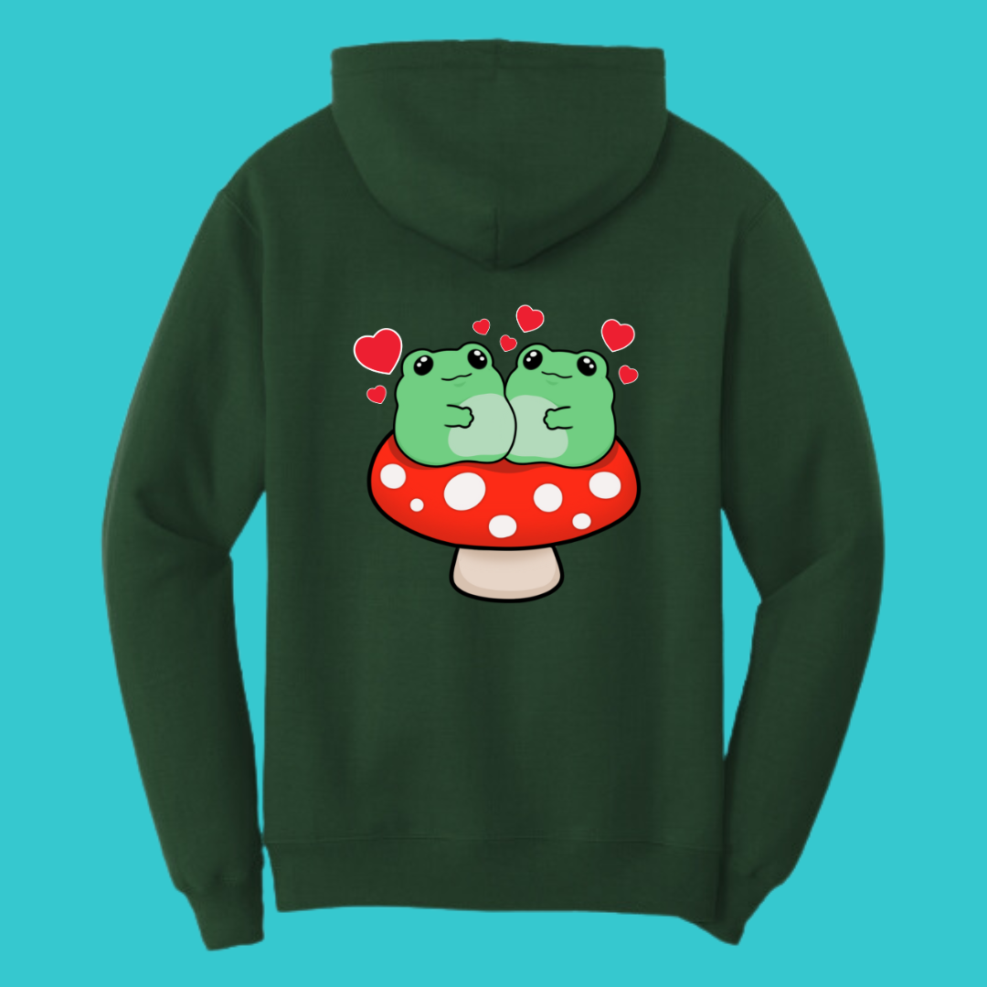 Frog Mushroom Psychedelic  Kawaii Frog Sweater Hoodie : Perfect Mother's Day Gift & Fall Winter Essential  .  Trendy, Style for Your Best Friend
