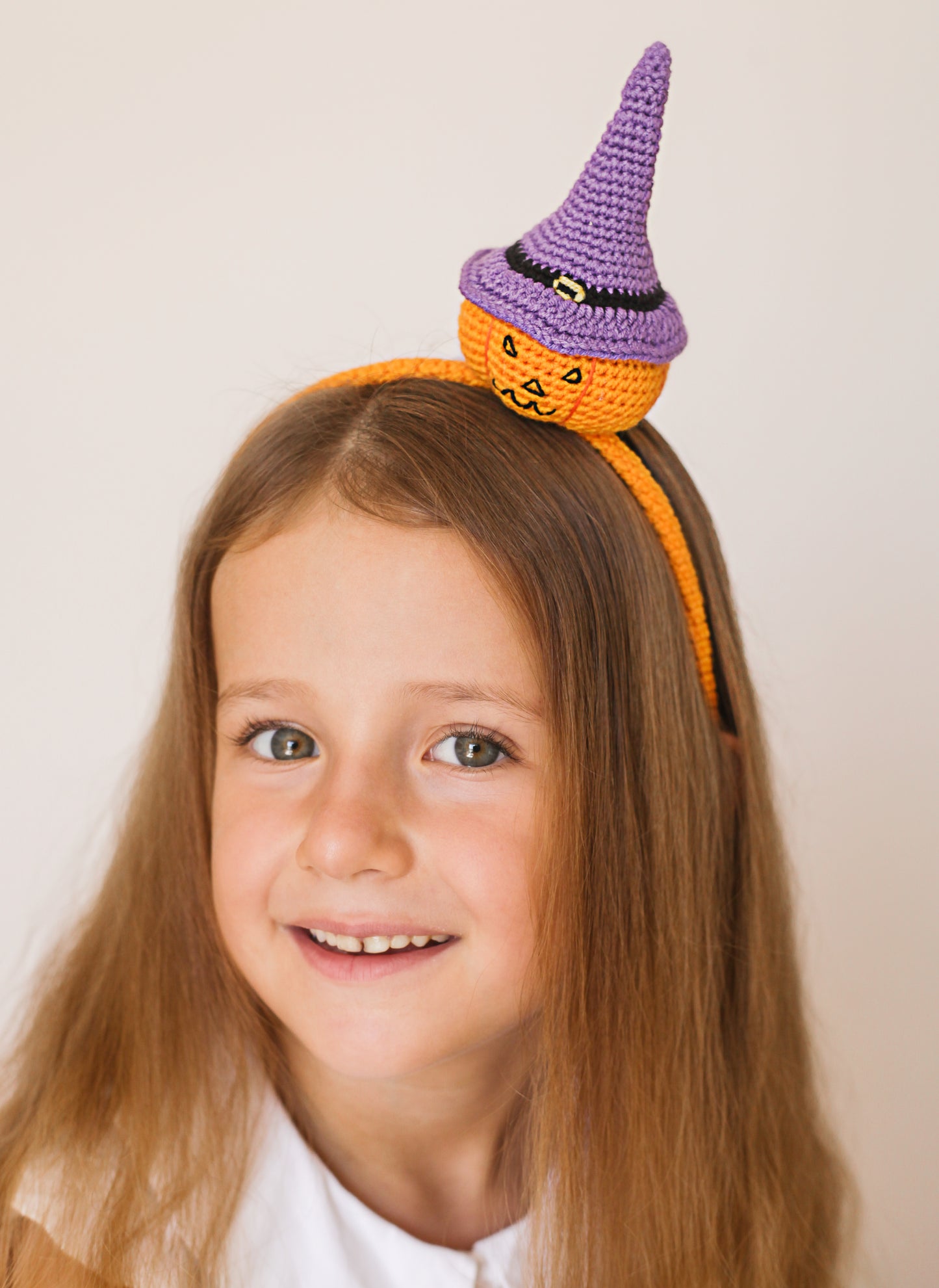 Halloween Headband Girls' Gifts : Crochet Hair Clips . Barrettes for Teens, Granddaughters, Girls Outfits, with Embroidery Designs