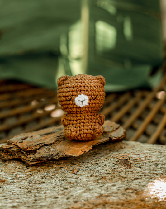 Brown bear Crochet Mini Doll/ Toy