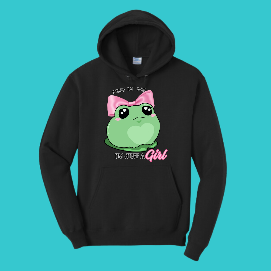 Frog Sweatshirt Unisex Clothing Kawaii Hoodie :  Bow Best Friend Gift . Fall Winter Essential . Frog and Toad Couple . Mothers Day Gift for her