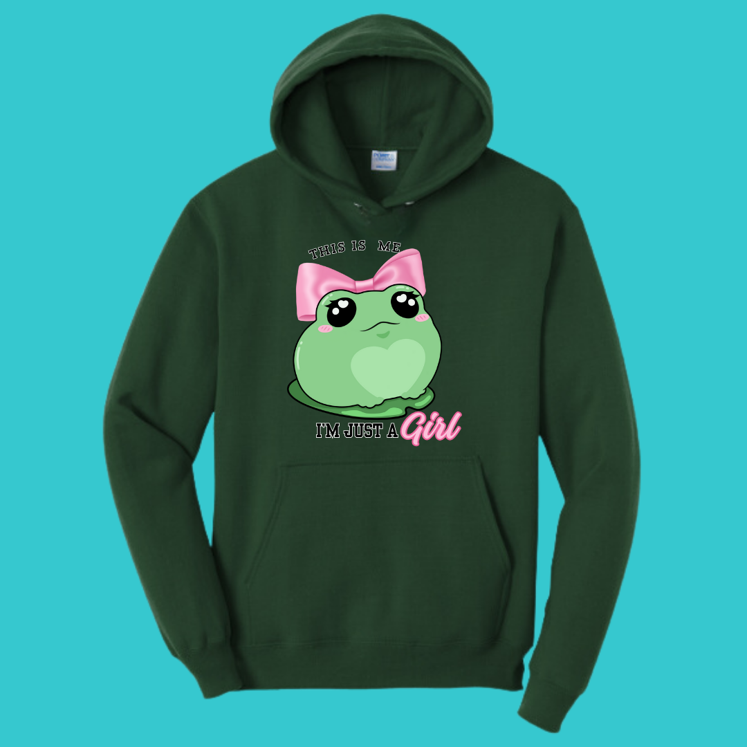 Frog Sweatshirt Unisex Clothing Kawaii Hoodie :  Bow Best Friend Gift . Fall Winter Essential . Frog and Toad Couple . Mothers Day Gift for her