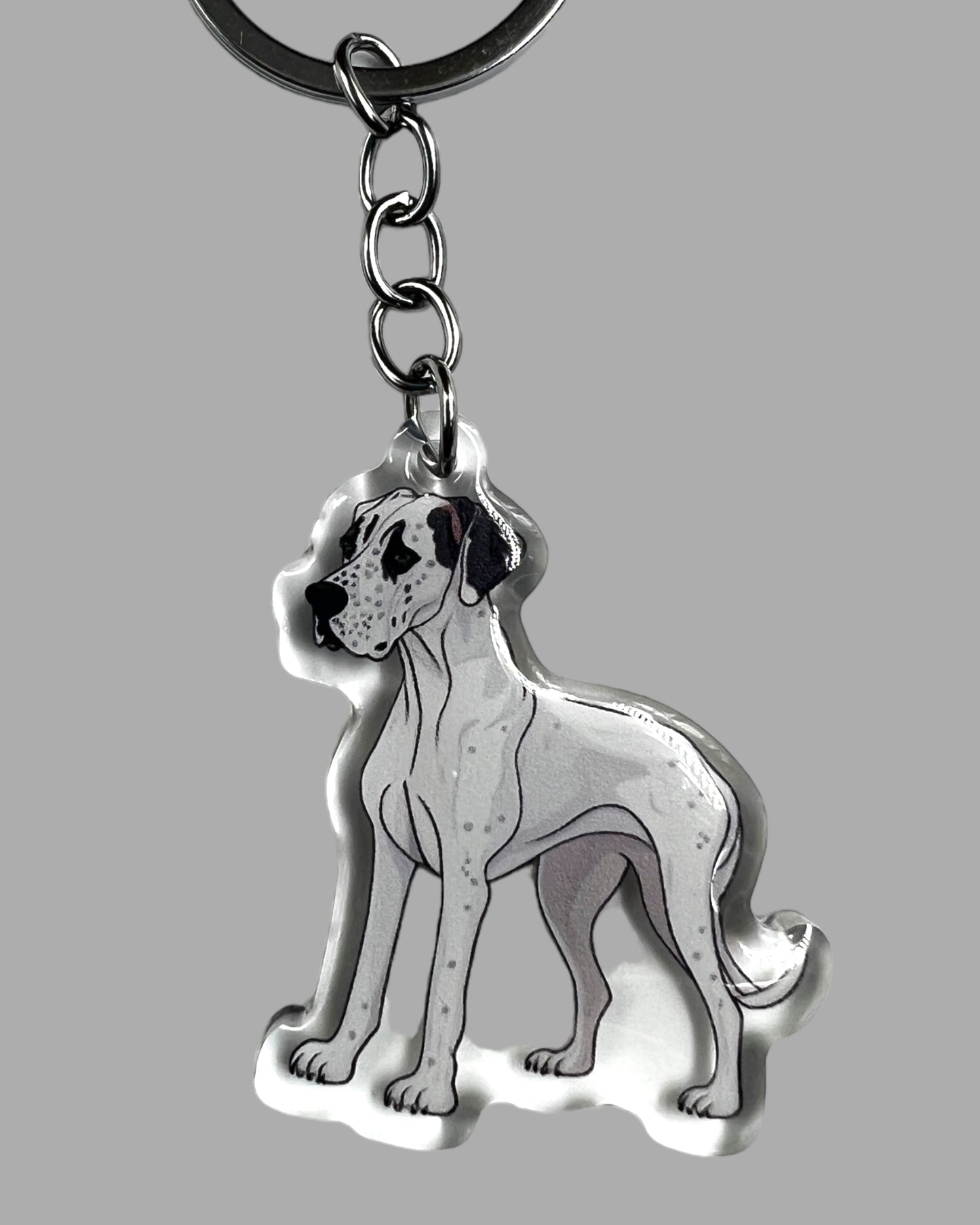 Great Dane Dog Acrylic Keychain